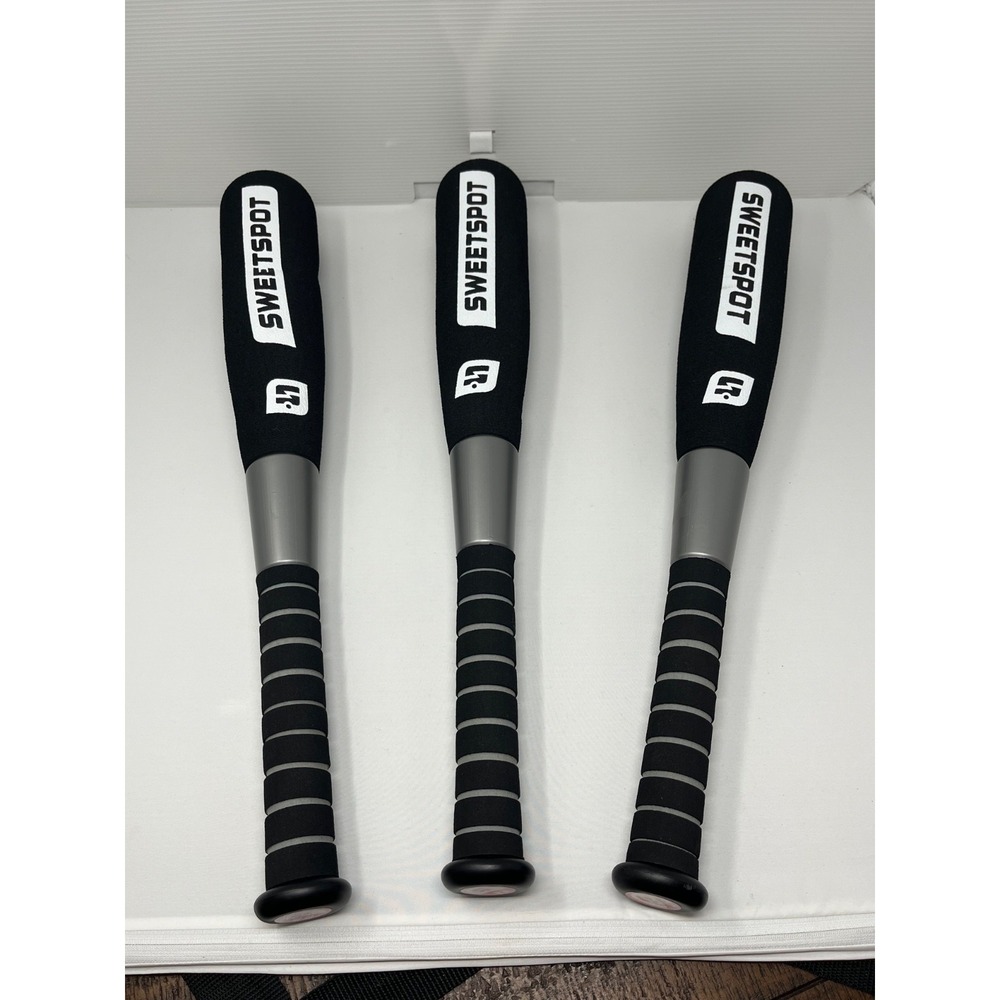 Sweetspot 22" Foam Baseball Training Bat, Color Black (3 pack bats only)
